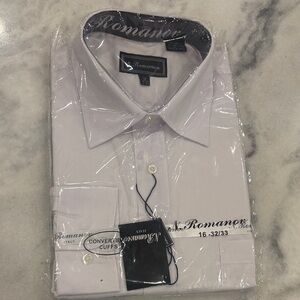 Roma Men's Light Gray Dress Shirt NWT